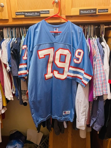 Houston Oilers Ray Childress Russell Athletic Jersey Size XL (48) Cover