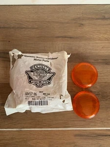 Vintage Harley Davidson directional lamp Lens 68457-86 & OEM Amber Bullet Lens - Bild 1 von 11