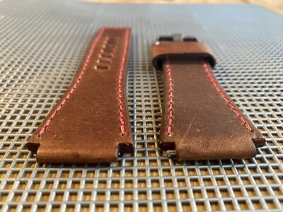 Pulseira de relógio de couro marrom Bell & Ross 24 mm vermelha BR01 BR03 grande 130 X 90 mm - Imagem 1 de 4