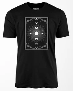 Tarot Leser Shirt Vinatge Orakelkarte Mondphasen Sonne und Mond Astrologie - Bild 1 von 9