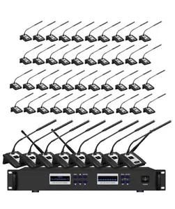 Wireless Conference System UHF Digital Discussion System 50 Conference Room Mics - Picture 1 of 8