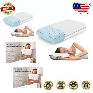 King Size Memory Foam Pillow - Extra Firm Cooling Gel Support for All Sleepers - Picture 1 of 10