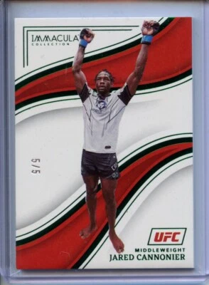 Panini Immaculate Jared Cannonier GREEN /5 SSP - Image 1 of 2