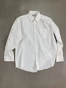 Aquascutum of London striped Long Sleeve Dress Shirt 16/34 made in USA cotton - Picture 1 of 9