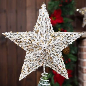 Christmas Tree Topper 10" Wire Five-Pointed Star Treetop Party Supplies Xmas ... - Picture 1 of 5