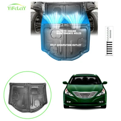Thick Engine Splash Shield For Hyundai Sonata 2011-2014 Front Engine Guard Hard Foto 1 de 4