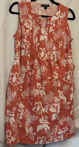 Chadwicks Linen Blend Sleeveless Dress Women’s Size PM (Medium Petite) Coral  - Picture 1 of 10