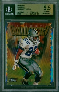 1997 Topps Finest Embossed Die Cut EMMITT SMITH #169 Gold Rare SP BGS 9.5 - Picture 1 of 2
