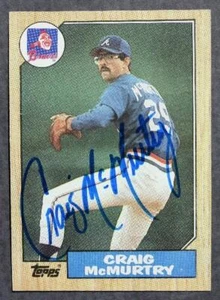 Atlanta Braves Star Craig McMurtry Autographed signed 1987 Topps Baseball card-- - Picture 1 of 1