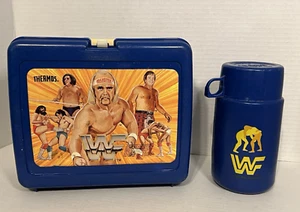 WWF Brotdose Vintage - Hulk Hogan Andre The Giant & Thermoskanne 1985 Titan Sports - Bild 1 von 15
