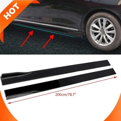 78.7" Side Skirt Extension Body Lip Splitters For Mazda 2 3 5 6 CX-3 CX5 Black Foto 1 de 4