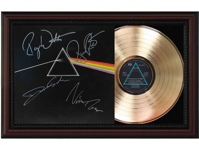 Pink Floyd Framed Cherry wood Reproduction Signature LP Record Display. - Image 1 of 4
