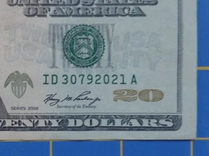 Birthday, Anniversary, Fancy  $20 Dollar Bill,  2021 March 7 or July 9 -30792021 - Picture 1 of 3