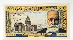 FRANCE 5 Nouveaux Francs 6-1-1965 Victor Hugo RARE NOTE - Picture 1 of 4