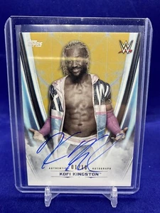 Kofi Kingston Gold Auto 1/10 2020 Topps WWE Undisputed A-KK Autograph New Day - Picture 1 of 2