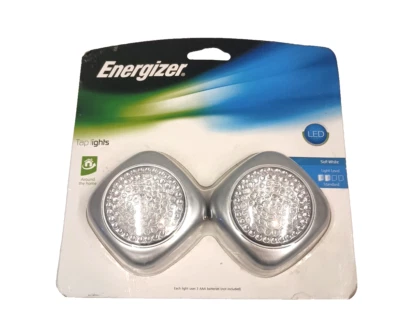 Energizer LED Tap Light, 2 Pack, Silver, Battery Operated, Wireless Lights - Image 1 of 4