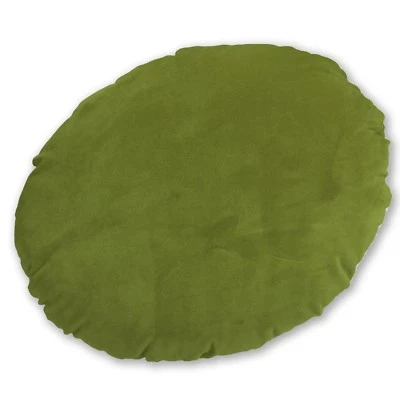 Mf38n Light Kiwi Thick Microfiber Velvet Round Shape Cushion Cover Custom Size - Image 1 of 4