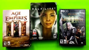 PC-GAMES, HALF LIFE 2, AGE OF EMPIRES 3, THE BATTLE FOR MIDDLE EARTH 2 DK - Picture 1 of 9