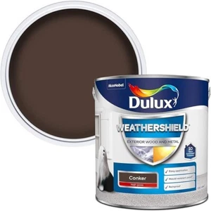 Dulux Weather Shield Exterior High Gloss Paint 2.5 L Conker - Picture 1 of 1