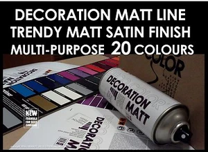 DECO COLOR DECORATION_MATT UNIVERSAL SPRAY PAINT MULTI-PURPOSE SATIN MAT - Picture 1 of 21