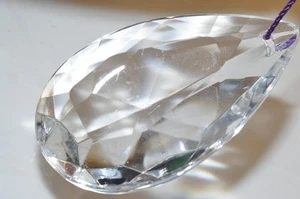 32x51x12mm Brillante~Cristal Transparente CRISTAL X-Colgante Plano Facetado Grande - M1129 - Imagen 1 de 1