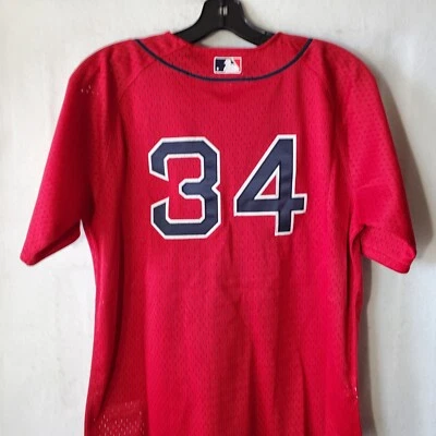 Camiseta David Ortiz Boston Red Sox Youth Grande (14-16 anos) Vermelha Mitchell & Ness Nova com etiquetas  - Imagem 1 de 4