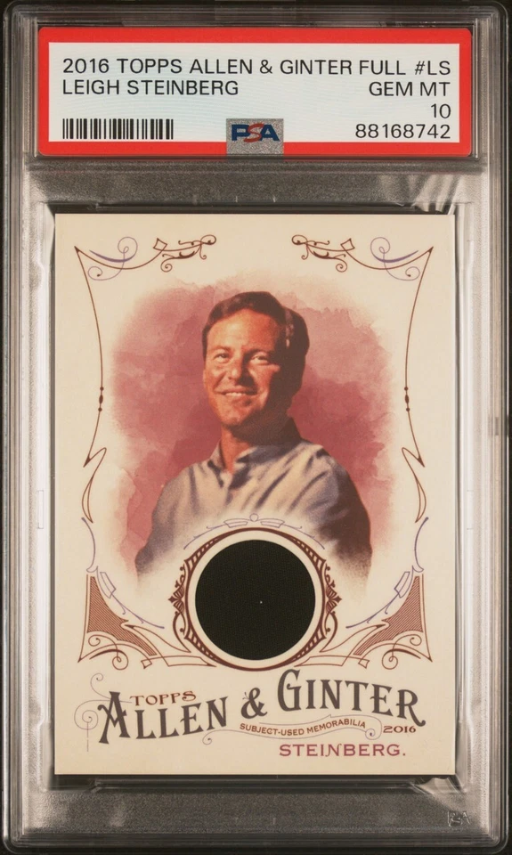 2016 TOPPS ALLEN & GINTER FULL SHIRT RELIC PATCH #LS AGENT LEIGH STEINBERG PSA - Image 1 of 1