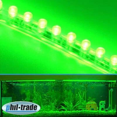 24cm 24 LED Barra a Strisce Verde Luminosa Impermeabile Acquario Luce Lunare - Immagine 1 di 3