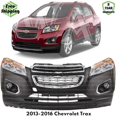 Front Bumper Cover Fascia & Headlight Assembly Kit For 2013-2016 Chevrolet Trax - Image 1 of 4