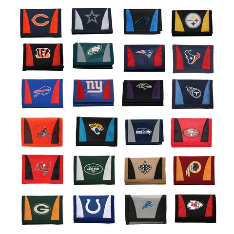 Brand New NFL 32 Teams Available Pick Your Team Chamber Tri-Fold Trifold Wallet Cover