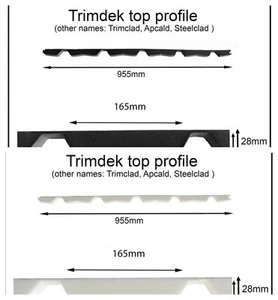 Infill Strips Trimdeck TOP Strips Roofing Foam Seal - BLACK | WHITE - TOP - Picture 1 of 3