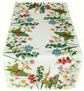 Tischläufer 40 x 140 cm Druckmotiv Sommerblumen Blumen Pflanzen Landhaus - Bild 1 von 2