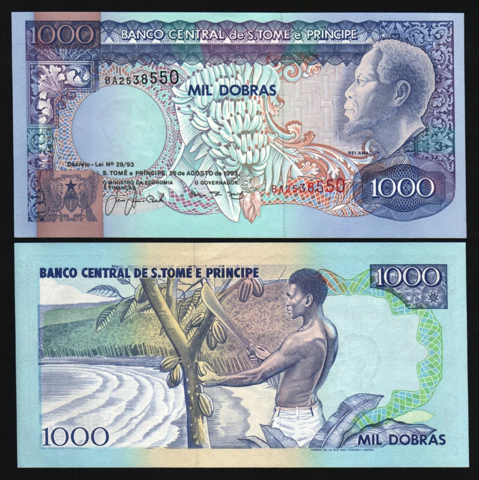 ST.THOMAS & PRINCE 1000 DOBRAS P-64 1993 x 100 Pcs Lot BUNDLE UNC SAO TOME NOTE - Image 1 of 1