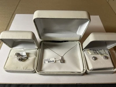 Juego de joyas de oro 14k diamante 1/4ctw Foto 1 de 2