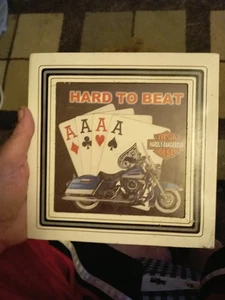 vintage Harley Davidson Hard to Beat Iron Horses Vintage 8x8 Fair Prize Picture - Picture 1 of 1