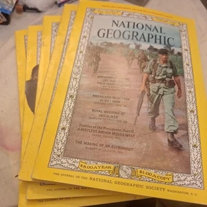 Set Of 5 Vintage 1965 National Geographic Magazine Bundle. Jan May Aug Oct Dec - Imagen 1 de 7