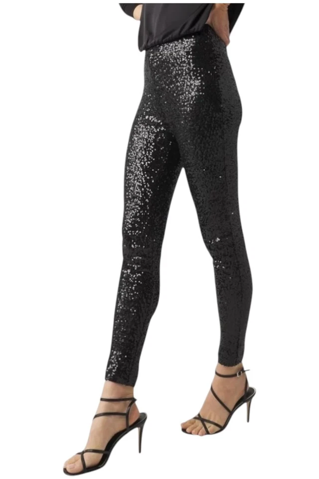 Pantalones negros de lentejuelas para mujer White House Black Market Foto 1 de 1