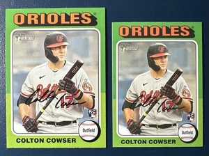 Colton Cowser 2024 Topps Heritage Lot (2) MINI & Reg Rookie RC Baltimore Orioles - Bild 1 von 2