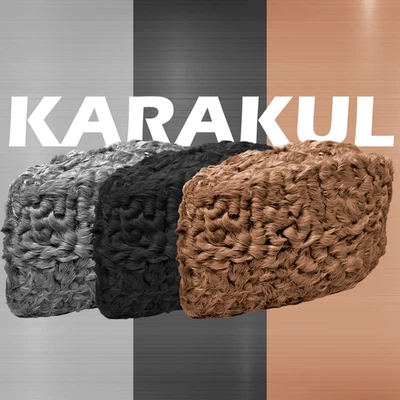 DESERTDRESS Winter Karakul Karakol Karakuli Kashmir Traditional Diplomat Hat Headwear Wool