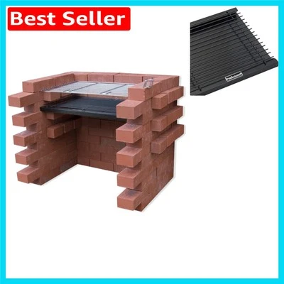 Kit de parrilla de barbacoa de carbón de ladrillo de acero inoxidable hágalo usted mismo para reuniones de verano memorables Foto 1 de 3