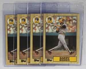 Lote de (4) Barry Bonds 1987 Topps Béisbol Novato RC Casi Nuevo - Imagen 1 de 2