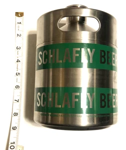 Schlafly Beer Mancan Metal Mini Keg Steel  St. Louis Craft Brewery Saint Louis - Picture 1 of 8