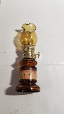 Vintage Lion Country Safari Zoo Gold Mini Oil Lamp - Image 1 of 3
