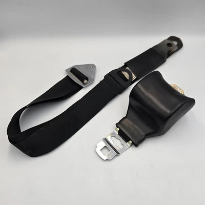 OEM 1965-70 FORD MERCURY GALAXIE FAIRLANE MACH 1 BLACK SEATBELT RETRACTOR - Image 1 of 4