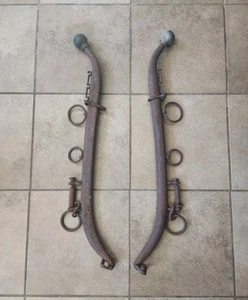 Juego de arnés vintage hecho en EE. UU. de metal oxidado caballo Hames decoración rústica rural - Imagen 1 de 7