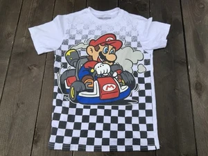 Super Mario Kart Graphic Tee White Size Large 10-12 Youth - Picture 1 of 6
