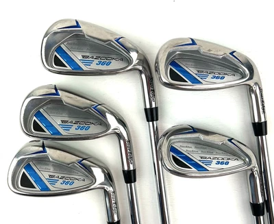 Tour Edge Bazooka 360 Irons #5, 6, 8, 9 & SW Set of 5 UniFlex Steel RH - Image 1 of 4