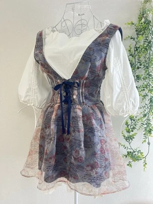 Blusa Blanca Liz Lisa y Vestido Rosa Transparente + Conjunto de Vestido Japonés Dulce Lolita Japón Foto 1 de 4