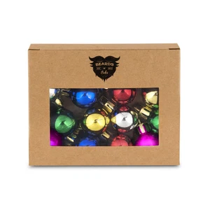BEARDS N BOBS Baubles Beard & Mini Grips Christmas Present Fancy Dress (12 Pack) - Picture 1 of 3