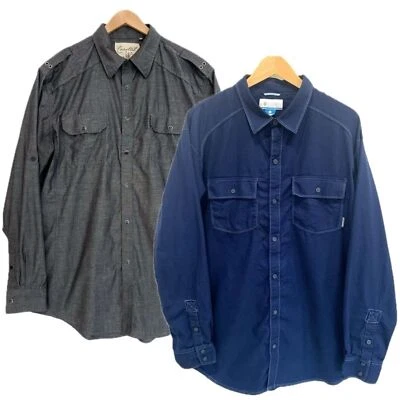 Paquete de Camisa de Bolsillo Carga Coastal & Columbia para Hombres Talla XL Western Manga Larga Foto 1 de 4